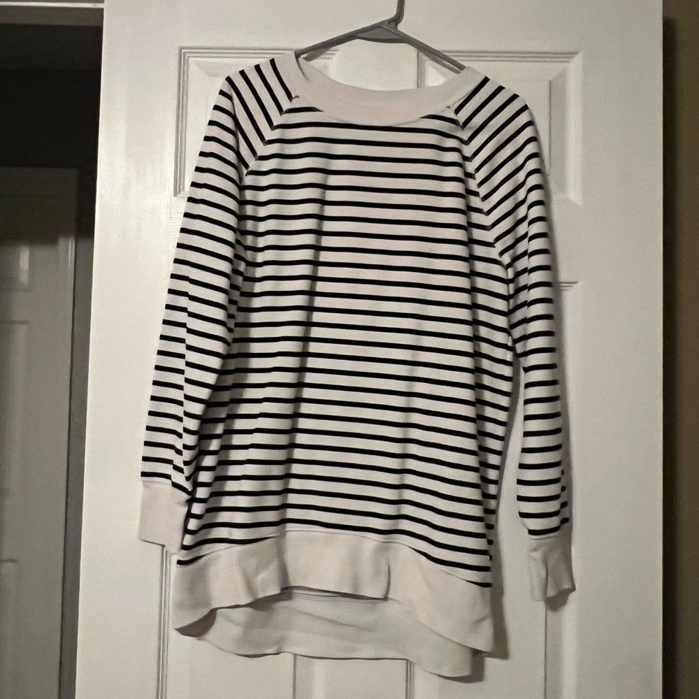 Old Navy Black and White Striped Top